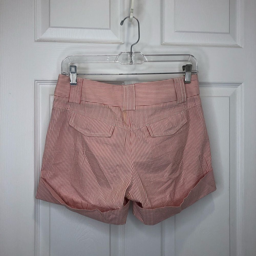 J. Crew pink and white striped city fit shorts, size 2 - Picture 8 of 11